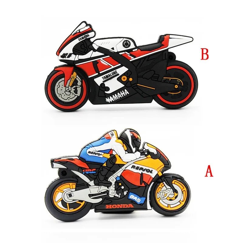 Motorcycle Shaped Usb Flash Drive Keychain Pen Drive Storage - 7