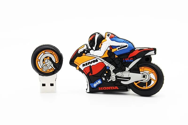 Motorcycle Shaped Usb Flash Drive Keychain Pen Drive Storage - 10