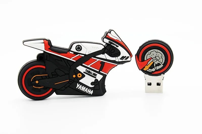 Motorcycle Shaped Usb Flash Drive Keychain Pen Drive Storage - 15