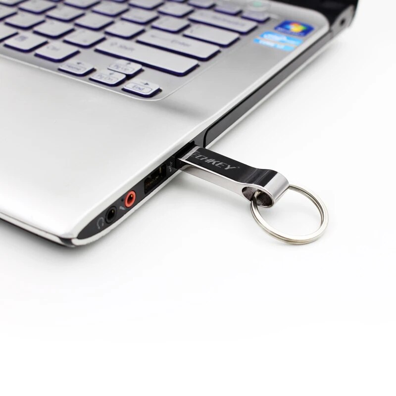 Waterproof 32gb 16gb 8gb Metal Usb Flash Drive With Key Ring - 12