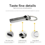Waterproof 32gb 16gb 8gb Metal Usb Flash Drive With Key Ring - 3