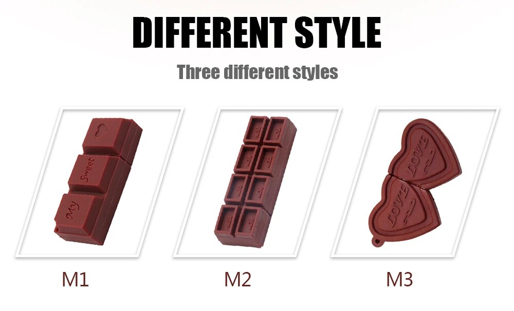 Silicone Chocolate Design Usb Flash Drive Multiple Storage Options - 8