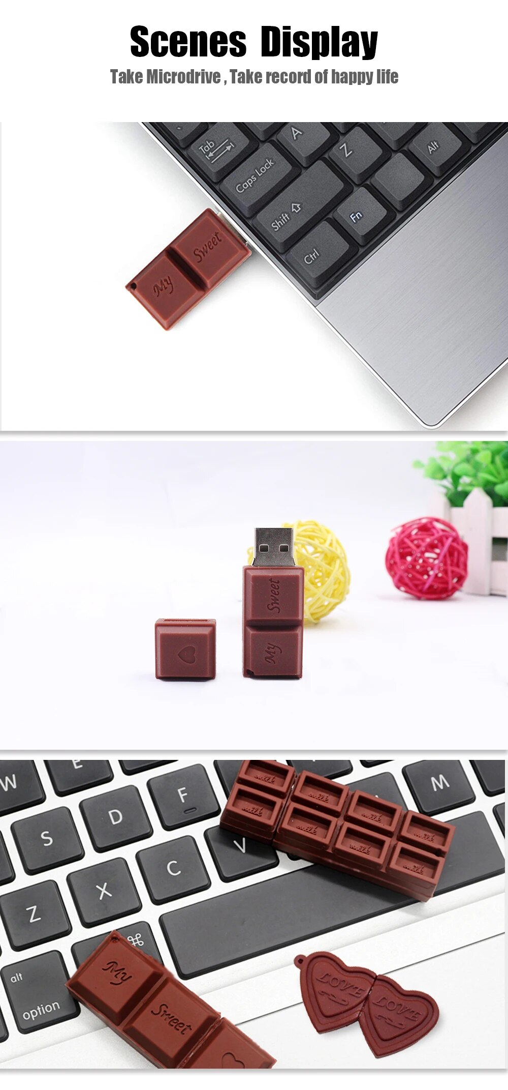 Silicone Chocolate Design Usb Flash Drive Multiple Storage Options - 11