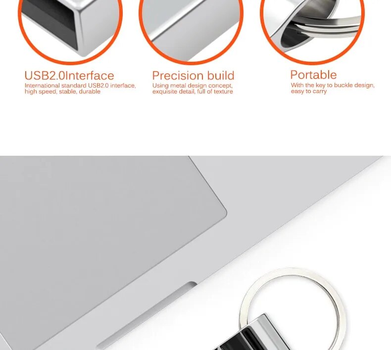 Suntrsi Highspeed 64gb Metal Usb Flash Drive Key Stick 32gb - 8