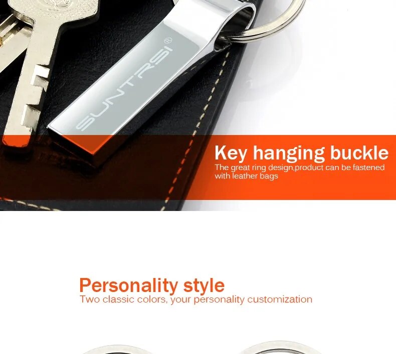 Suntrsi Highspeed 64gb Metal Usb Flash Drive Key Stick 32gb - 11