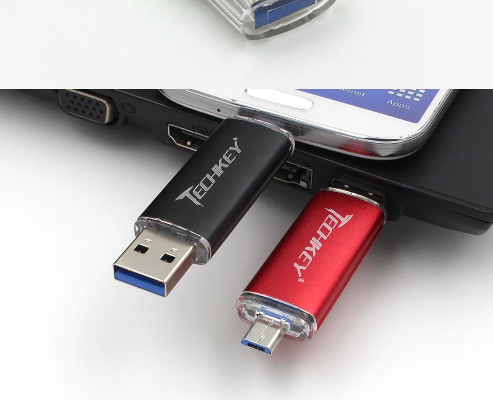 Samsung Compatible Techkey Otg Usb Pendrive Flash Drive 16gb32gb64gb - 9 Samsung Compatible Techkey Otg Usb Pendrive Flash Drive 16gb32gb64gb - 9