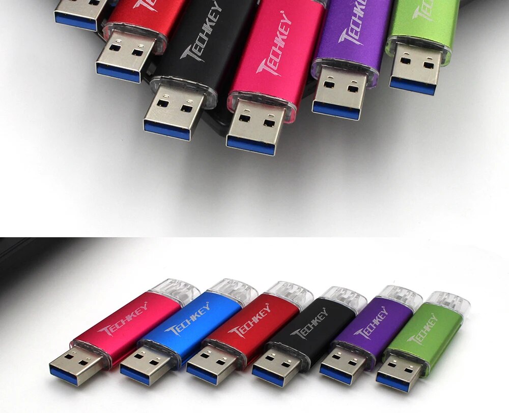 Samsung Compatible Techkey Otg Usb Pendrive Flash Drive 16gb32gb64gb - 20 Samsung Compatible Techkey Otg Usb Pendrive Flash Drive 16gb32gb64gb - 20