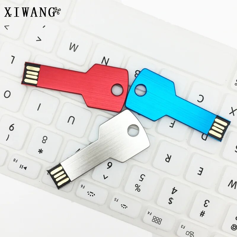 Silver Keychain Usb Flash Drive 16gb 32gb 128gb Highspeed Pendrive - 24