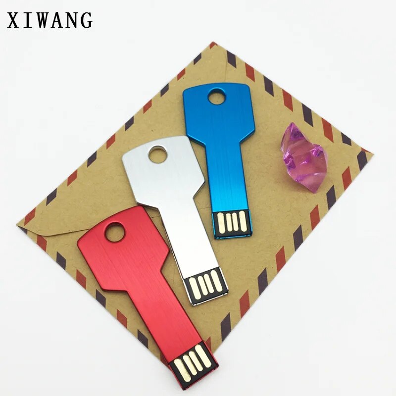 Silver Keychain Usb Flash Drive 16gb 32gb 128gb Highspeed Pendrive - 28