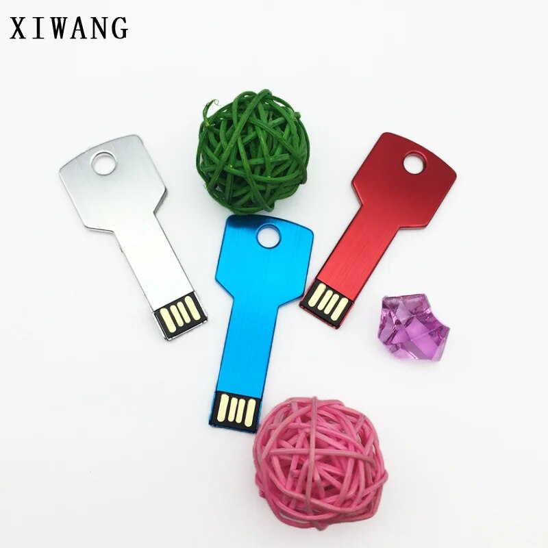 Silver Keychain Usb Flash Drive 16gb 32gb 128gb Highspeed Pendrive - 30