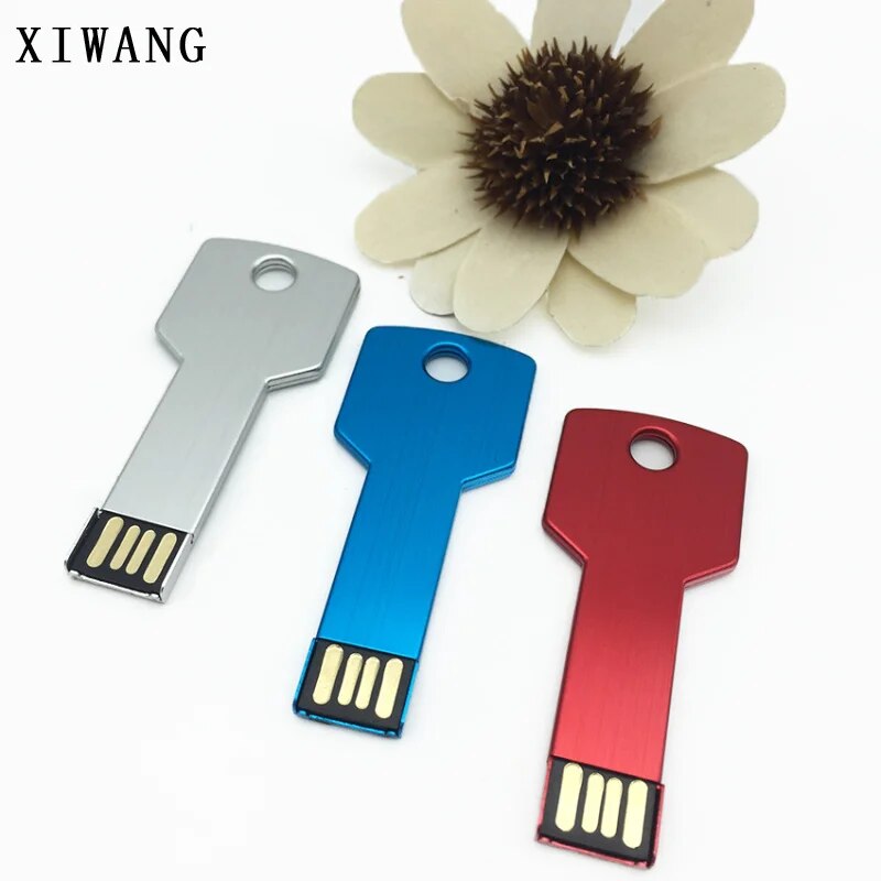 Silver Keychain Usb Flash Drive 16gb 32gb 128gb Highspeed Pendrive - 36