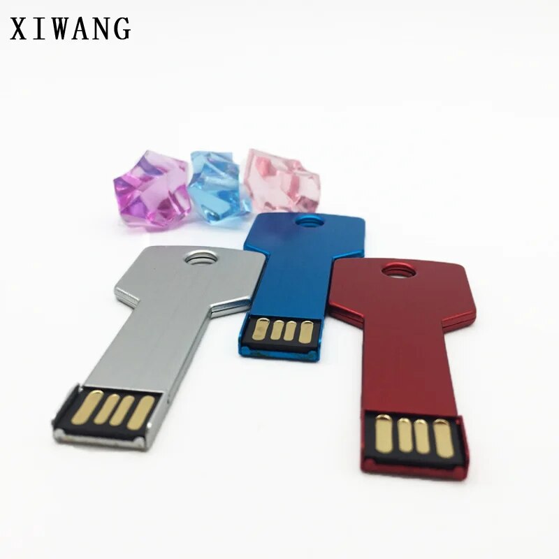 Silver Keychain Usb Flash Drive 16gb 32gb 128gb Highspeed Pendrive - 37