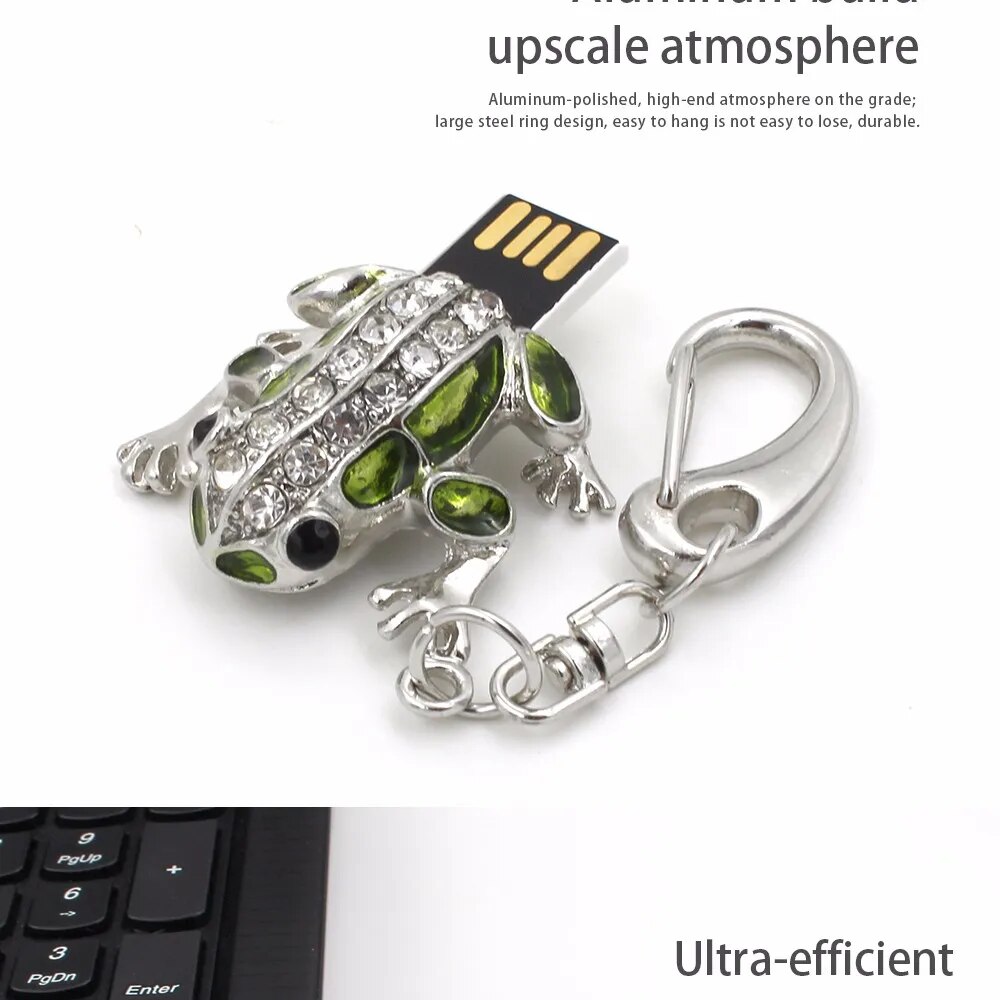 Diamond Frog Design Usb Flash Drive 8gb64gb Pen Drive Memory Stick - 8