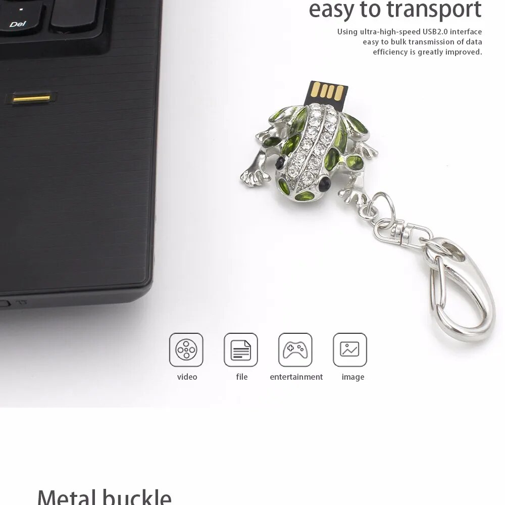 Diamond Frog Design Usb Flash Drive 8gb64gb Pen Drive Memory Stick - 9