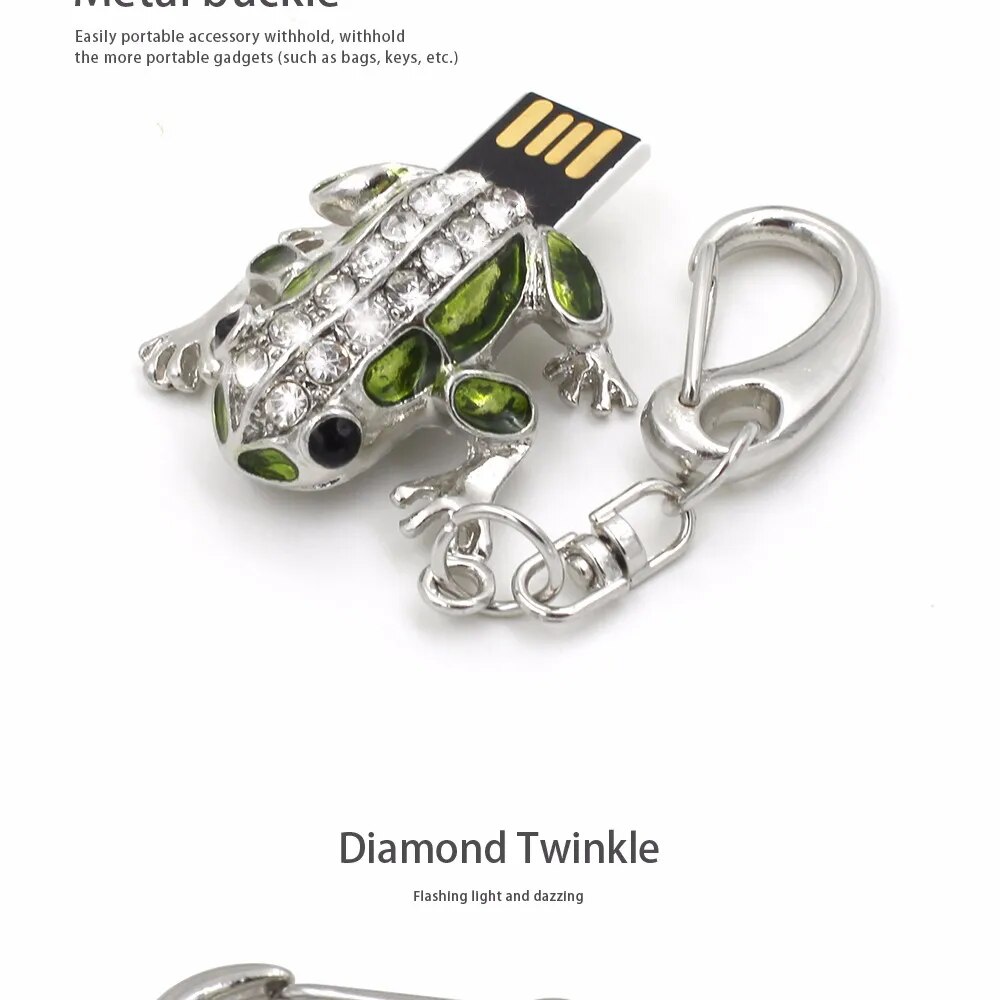 Diamond Frog Design Usb Flash Drive 8gb64gb Pen Drive Memory Stick - 10