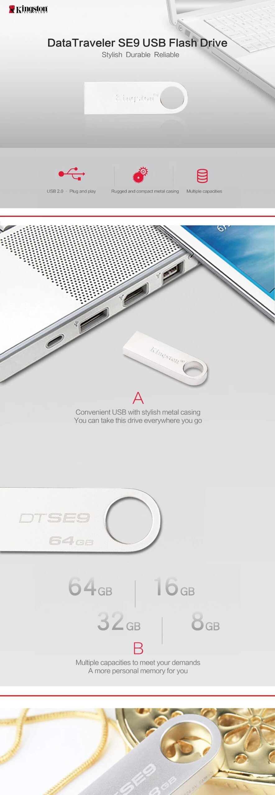 Kingston Highspeed 16gb 32gb Usb Flash Drive Memory Stick Pendrive - 7