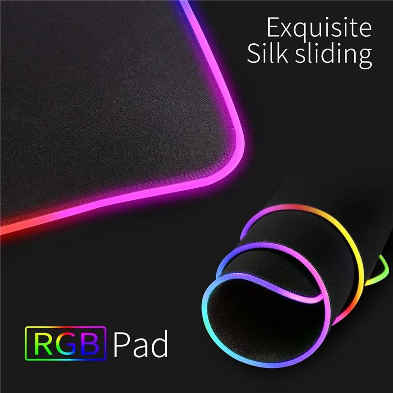 Large Rgb Gaming Mouse Pad With 7 Led Colors For Pc Keyboard - 6