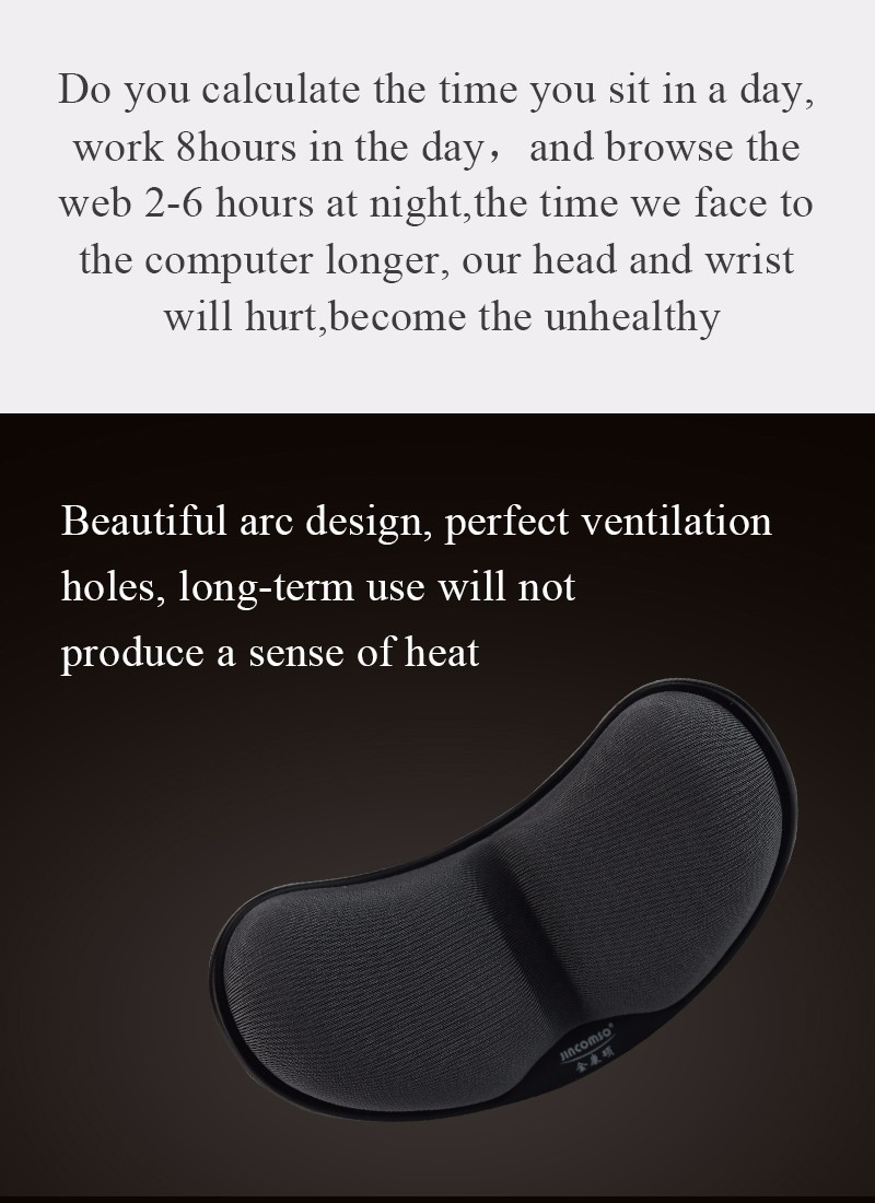 Ergonomic Memory Foam Mouse Pad With Antiskid Wrist Support For Computers - 11