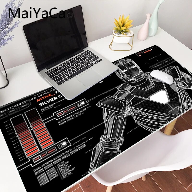 Iron Man Xxl Gaming Mouse Pad Thick Pc Desk Mat - 12