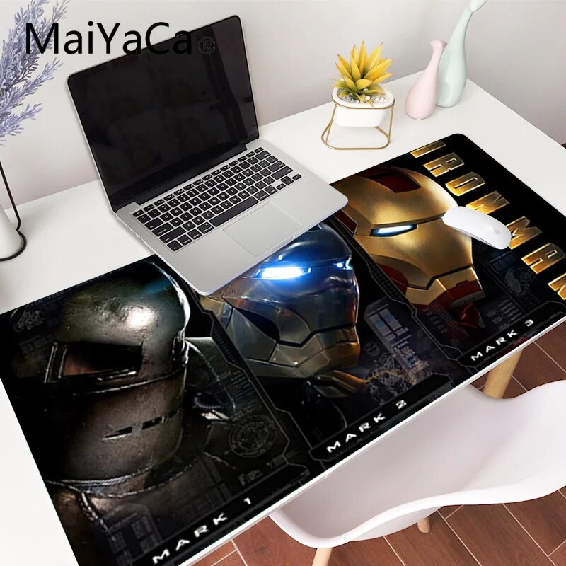 Iron Man Xxl Gaming Mouse Pad Thick Pc Desk Mat - 16