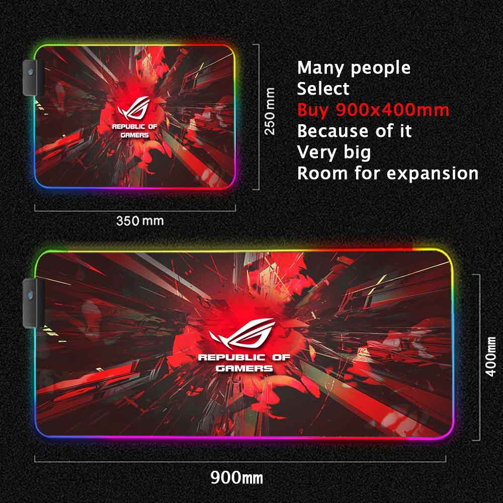 Asus Rog Rgb Led Backlit Gaming Mouse Pad For Pc Gamers - 9