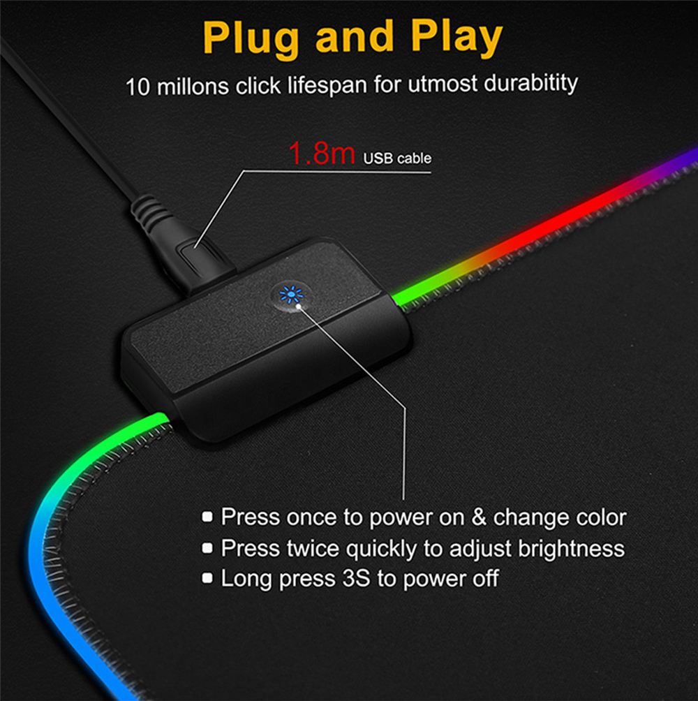 Asus Rog Rgb Led Backlit Gaming Mouse Pad For Pc Gamers - 10