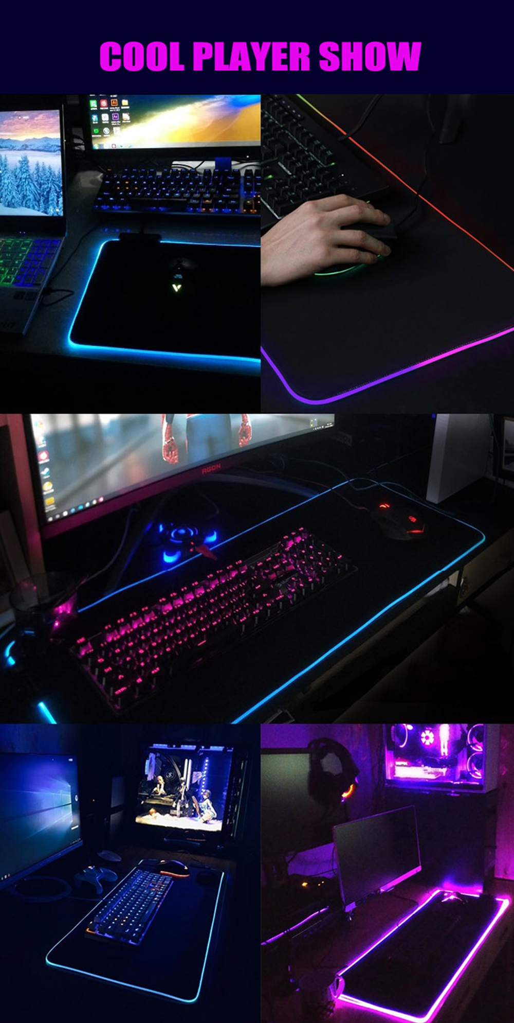 Asus Rog Rgb Led Backlit Gaming Mouse Pad For Pc Gamers - 22