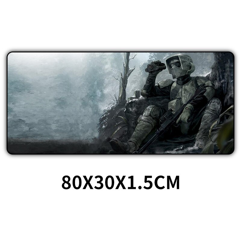 Sovawin Star Wars Xl Gaming Mouse Pad 800mm300mm Nonslip Natural Rubber Locking Edge For Pc Desktop - 24