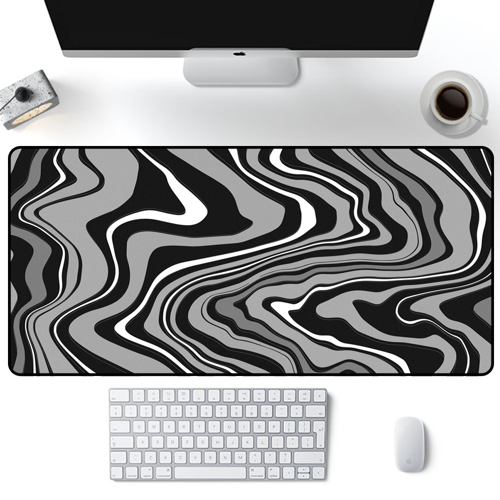 Custom Black Large Mouse Pad Nonslip Rubber Desk Mat For Office - 8
