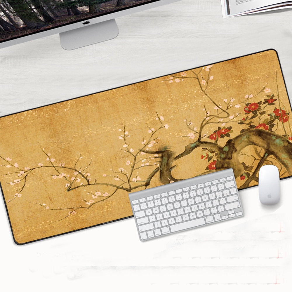 Sakura Blossom Large Gaming Mouse Pad With Nonslip Rubber Base Edge Lock - 12 Sakura Blossom Large Gaming Mouse Pad With Nonslip Rubber Base Edge Lock - 12
