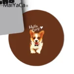 Maiyaca Antislip Corgi Cartoon Gaming Mouse Pad Round Mouse Mat 22x22cm - 6