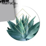 Maiyaca Comfort Gaming Mousepad Anime Round Mat With Succulent Design - 5
