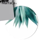 Maiyaca Comfort Gaming Mousepad Anime Round Mat With Succulent Design - 6