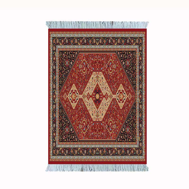 Persian Carpet Style Gaming Mouse Pad With White Tassel For Laptops - 12
