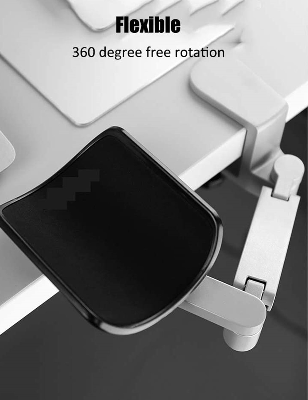 Adjustable Ergonomic Metal Arm Rest With Mouse Pad For Home Office - 10