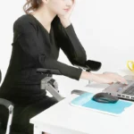 Adjustable Ergonomic Metal Arm Rest With Mouse Pad For Home Office - 2