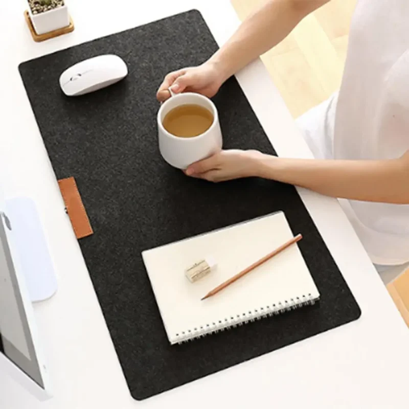 Large Wool Felt Office Desk Mat With Keyboard Mouse Pad 700330mm - 1