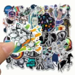 50 Pcs Alien Astronaut Ufo And Rocket Laptop Macbook Refrigerator Stickers - 3