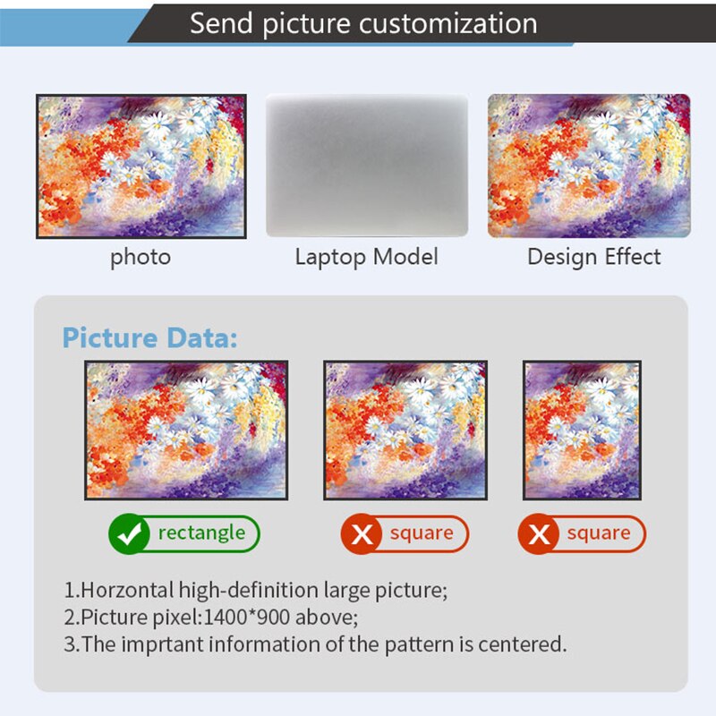 Floral Decal Laptop Skin Stickers For 12156 Macbook Xiaomi Asus Acer Hp Lenovo - 15