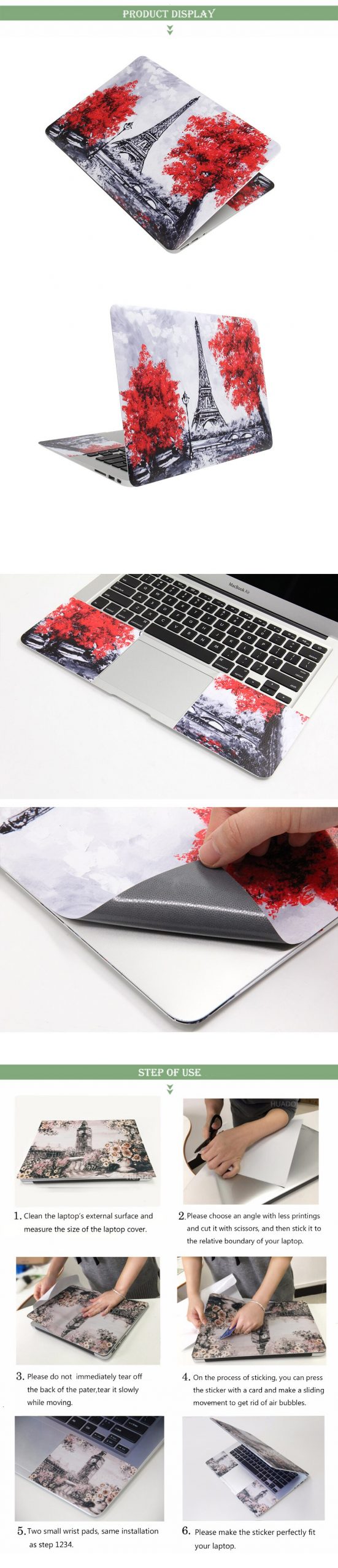 Laptop Skin Decal 1417 Protective Film For Acer Toshiba Lenovo Mac Air - 8