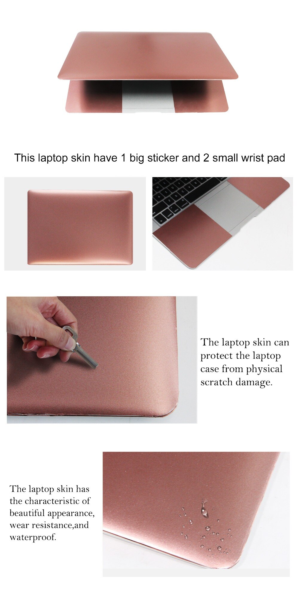Metallic Laptop Skin Decals For Macbook Hp Acer Xiaomi 13156 Sizes - 8