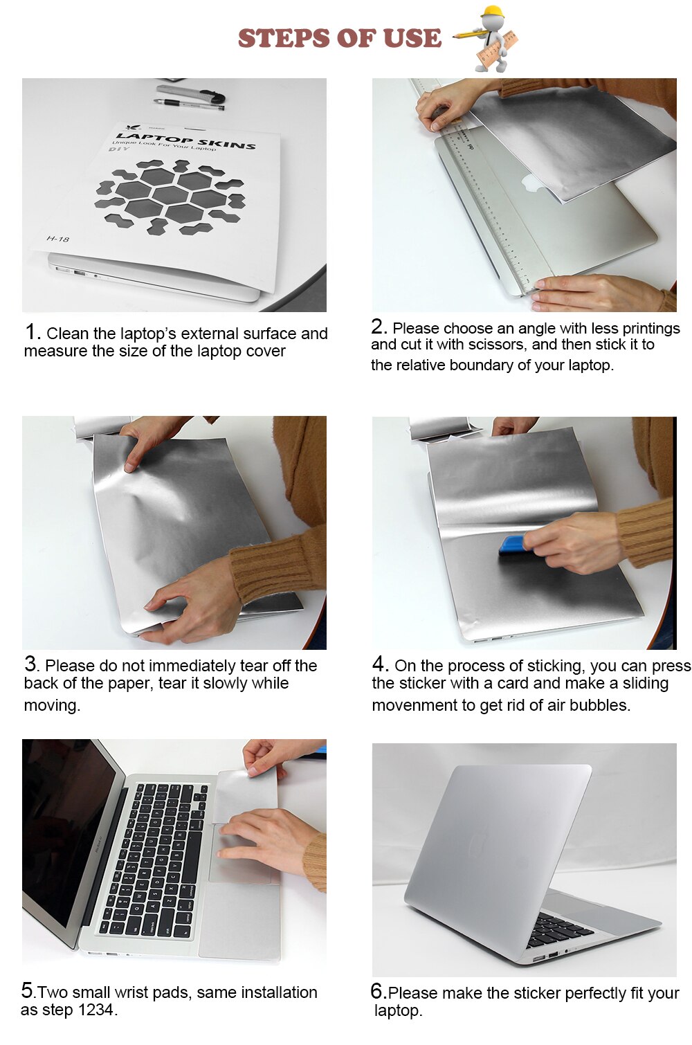 Artistic Laptop Skin Sticker Decal Cover Protector For 1017 Inch Hp Dell Lenovo Asus - 13