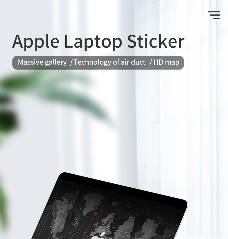Waterproof Dark Laptop Skin Sticker For Macbook A1278a1465a1706a1707 Diy Business Style Protective Cover - 7
