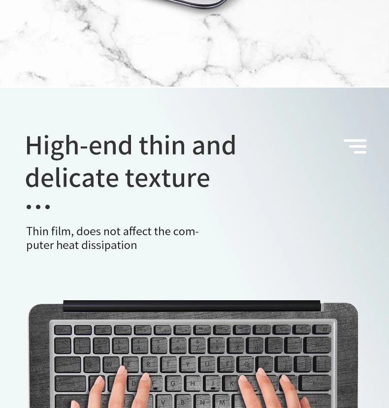 Waterproof Dark Laptop Skin Sticker For Macbook A1278a1465a1706a1707 Diy Business Style Protective Cover - 12