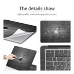 Waterproof Dark Laptop Skin Sticker For Macbook A1278a1465a1706a1707 Diy Business Style Protective Cover - 3
