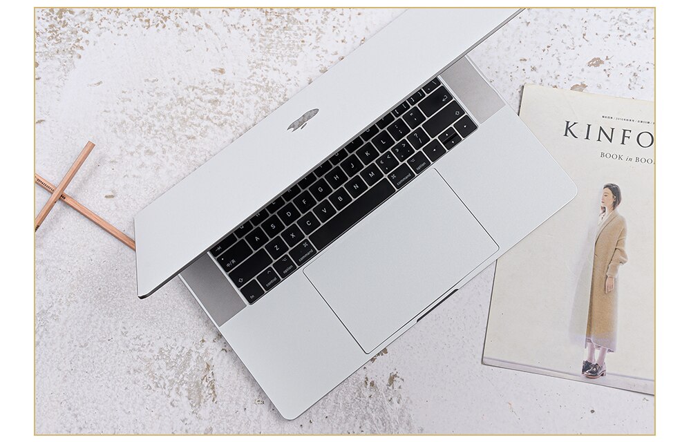 Macbook Airpro Full Body Protective Vinyl Decal Laptop Sticker Whiteblack - 18