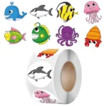 Childrens Educational Marine Animal Stickers Creative Reward School 100500pcs - 1