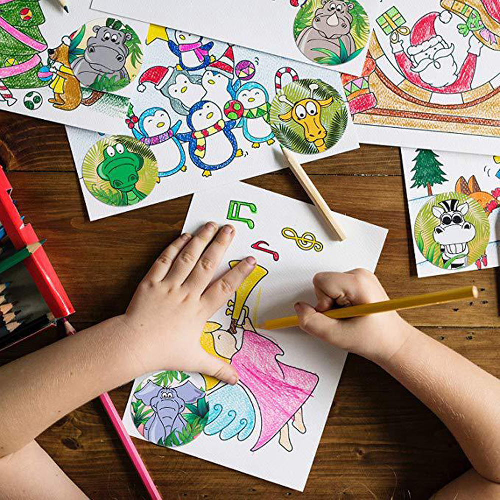 Cute Animal Motivational Reward Stickers Roll For Kids Students Teachers - 8