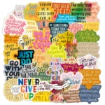 103050pcs Inspiring Quote Stickers For Laptop Study Room Decor Scrapbooking - 1
