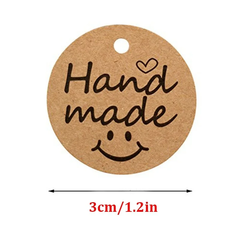 100pcs Kraft Paper Wedding Thank You Gift Tags With Hang Labels - 3